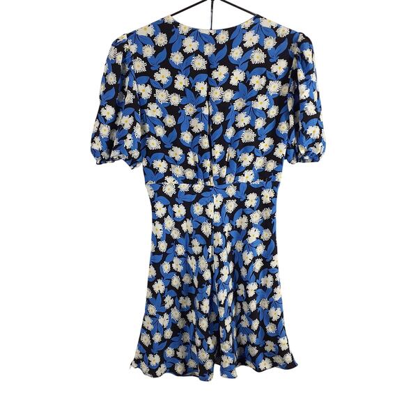 Staud Floral Blue Milla Minidress Size 4 - Picture 3 of 5